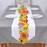 Tropical fruits in summer Sharp Angle Table Runner Place Mats - LeobonZone