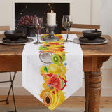 Tropical fruits in summer Sharp Angle Table Runner Place Mats - LeobonZone