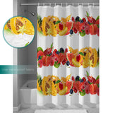 Yellow Tropical fruits in summer DURABLE SHOWER CURTAIN - LeobonZone