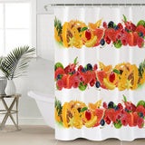 Yellow Tropical fruits in summer DURABLE SHOWER CURTAIN - LeobonZone