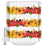 Yellow Tropical fruits in summer DURABLE SHOWER CURTAIN - LeobonZone