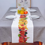 Yellow Tropical fruits in summer Table Runner Place Mats - LeobonZone