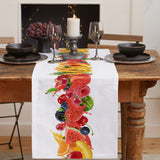 Yellow Tropical fruits in summer Table Runner Place Mats - LeobonZone