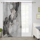 Black Watercolor Gradient Marble Texture window curtains - LeobonZone