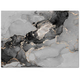 Black Watercolor Gradient Marble Texture Right Angle Felt Rugs - LeobonZone