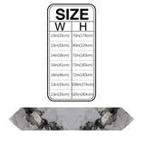 Black Watercolor Gradient Marble Texture Table Runner Place Mats Sharp Angle - LeobonZone