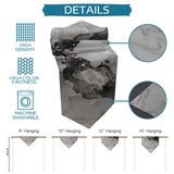 Black Watercolor Gradient Marble Texture Table Runner Place Mats Sharp Angle - LeobonZone
