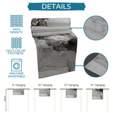Black Watercolor Gradient Marble Texture Table Runner Place Mats - LeobonZone