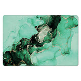 Green Marble Texture in Phnom Penh Leather Doormat - LeobonZone