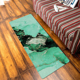 Green Marble Texture in Phnom Penh Leather Doormat - LeobonZone