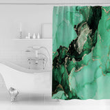 Green Marble Texture in Phnom Penh Waterproof Durable Shower Curtain