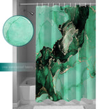Green Marble Texture in Phnom Penh Waterproof Durable Shower Curtain - LeobonZone