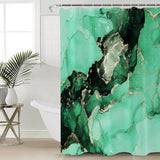 Green Marble Texture in Phnom Penh Waterproof Durable Shower Curtain - LeobonZone