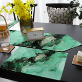 Green Marble Texture in Phnom Penh Table Flag And Table Mat Suit Sharp angle - LeobonZone