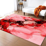 Red Marble Texture in Phnom Penh Right Angle Felt Rugs - LeobonZone