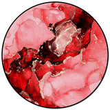 Red Marble Texture in Phnom Penh Circular Felt Rugs - LeobonZone