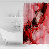 Red Marble Texture in Phnom Penh Waterproof Durable Shower Curtain - LeobonZone