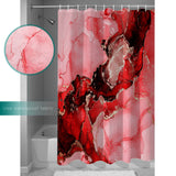 Red Marble Texture in Phnom Penh Waterproof Durable Shower Curtain - LeobonZone