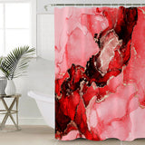 Red Marble Texture in Phnom Penh Waterproof Durable Shower Curtain - LeobonZone