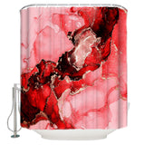 Red Marble Texture in Phnom Penh Waterproof Durable Shower Curtain - LeobonZone