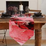 Red Marble Texture in Phnom Penh Table Runner Place Mats Sharp Angle - LeobonZone