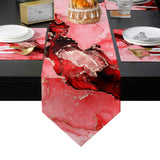 Red Marble Texture in Phnom Penh Table Flag And Table Mat Suit Sharp angle - LeobonZone