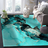 Deep Green Marble Texture in Phnom Penh Right Angle Felt Rugs