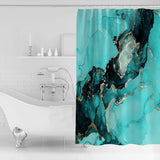 Deep Green Marble Texture in Phnom Penh Waterproof Durable Shower Curtain - LeobonZone