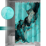 Deep Green Marble Texture in Phnom Penh Waterproof Durable Shower Curtain - LeobonZone