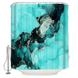 Deep Green Marble Texture in Phnom Penh Waterproof Durable Shower Curtain - LeobonZone