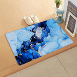 Blue Marble Texture in Phnom Penh Leather Doormat - LeobonZone