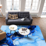 Blue Marble Texture in Phnom Penh Right Angle Felt Rugs
