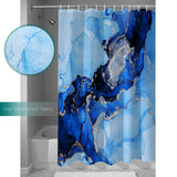 Blue Marble Texture in Phnom Penh Waterproof Durable Shower Curtain - LeobonZone