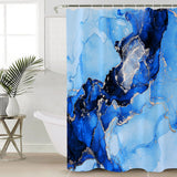 Blue Marble Texture in Phnom Penh Waterproof Durable Shower Curtain - LeobonZone