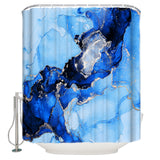 Blue Marble Texture in Phnom Penh Waterproof Durable Shower Curtain - LeobonZone