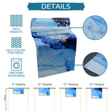 Blue Marble Texture in Phnom Penh Table Runner Place Mats - LeobonZone