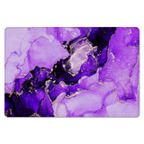 Purple Marble Texture in Phnom Penh Leather Doormat - LeobonZone