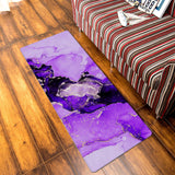 Purple Marble Texture in Phnom Penh Leather Doormat - LeobonZone