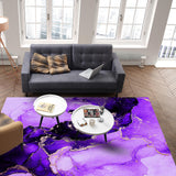 Purple Marble Texture in Phnom Penh Right Angle Felt Rugs - LeobonZone