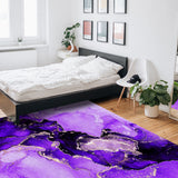 Purple Marble Texture in Phnom Penh Right Angle Felt Rugs - LeobonZone