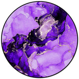 Purple Marble Texture in Phnom Penh Circular Felt Rugs - LeobonZone