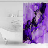 Purple Marble Texture in Phnom Penh Waterproof Durable Shower Curtain - LeobonZone
