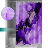 Purple Marble Texture in Phnom Penh Waterproof Durable Shower Curtain - LeobonZone