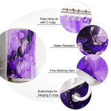 Purple Marble Texture in Phnom Penh Waterproof Durable Shower Curtain - LeobonZone