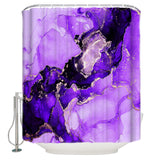 Purple Marble Texture in Phnom Penh Waterproof Durable Shower Curtain - LeobonZone