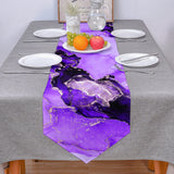 Purple Marble Texture in Phnom Penh Table Runner Place Mats Sharp Angle - LeobonZone
