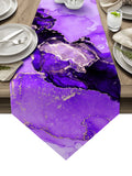 Purple Marble Texture in Phnom Penh Table Runner Place Mats Sharp Angle - LeobonZone