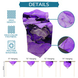 Purple Marble Texture in Phnom Penh Table Runner Place Mats Sharp Angle - LeobonZone