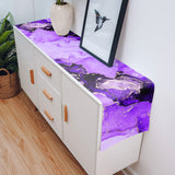 Purple Marble Texture in Phnom Penh Table Runner Place Mats - LeobonZone