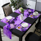 Purple Marble Texture in Phnom Penh Table Flag And Table Mat Suit